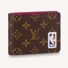 Replica Louis Vuitton Unisex LV x NBA Multiple Wallet Monogram Coated Canvas