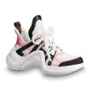 Replica Louis Vuitton LV Unisex LV Archlight Sneaker in Calf Leather and Technical Fabric-Pink