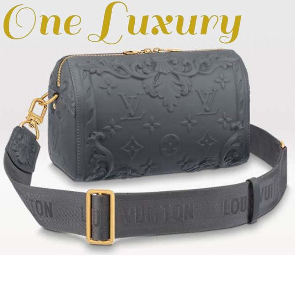 Replica Louis Vuitton Unisex City Keepall Bag Dark Shadow Gray Calf Leather 2