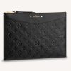 Replica Louis Vuitton Unisex Daily Pouch Black Monogram Empreinte Embossed Supple Grained Cowhide