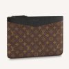 Replica Louis Vuitton Unisex Daily Pouch Monogram Coated Canvas and Cowhide Leather