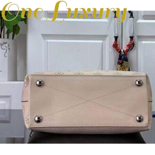 Replica Louis Vuitton LV Women Why Knot PM Handbag Cream Beige Perforated Mahina Calf Leather 6