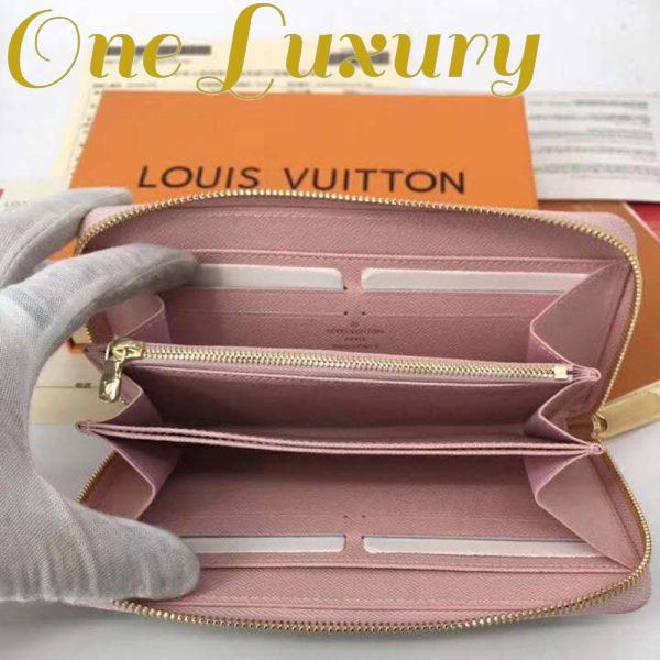 Replica Louis Vuitton LV Women Zippy Wallet Damier Azur Canvas-Pink 9
