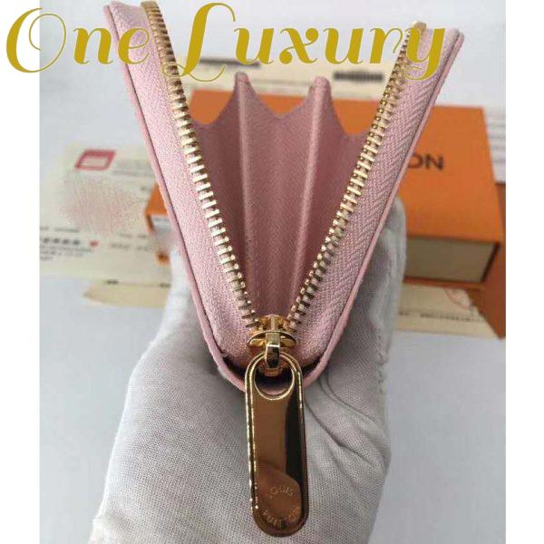Replica Louis Vuitton LV Women Zippy Wallet Damier Azur Canvas-Pink 10
