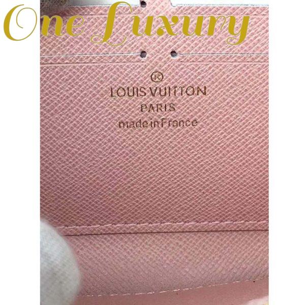 Replica Louis Vuitton LV Women Zippy Wallet Damier Azur Canvas-Pink 11