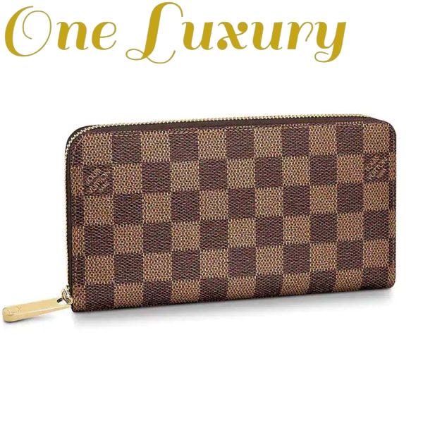 Replica Louis Vuitton LV Women Zippy Wallet Damier Ebene Canvas-Brown 2