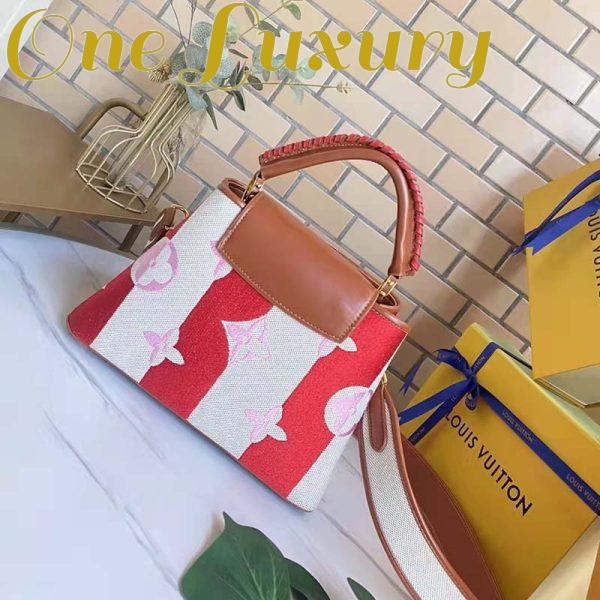Replica Louis Vuitton LV Women Capucines BB Handbag Red Calfskin Canvas 4