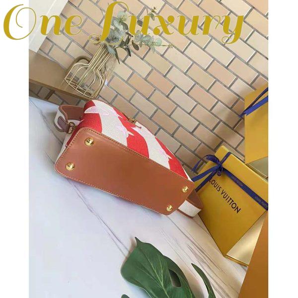 Replica Louis Vuitton LV Women Capucines BB Handbag Red Calfskin Canvas 6