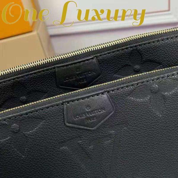 Replica Louis Vuitton LV Unisex Black Multi Pochette Accessoires Embossed Supple Grained Cowhide 10