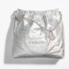Replica Chanel Women CC 22 Handbag Metallic Calfskin Silver-Tone Metal Silver