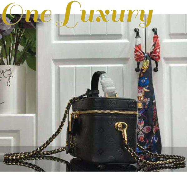 Replica Louis Vuitton LV Women Vanity PM Handbag Black Monogram-Embossed Lambskin 4