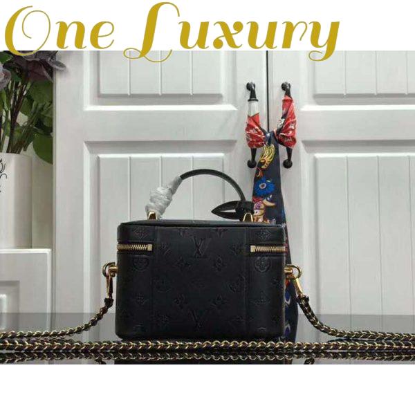 Replica Louis Vuitton LV Women Vanity PM Handbag Black Monogram-Embossed Lambskin 5