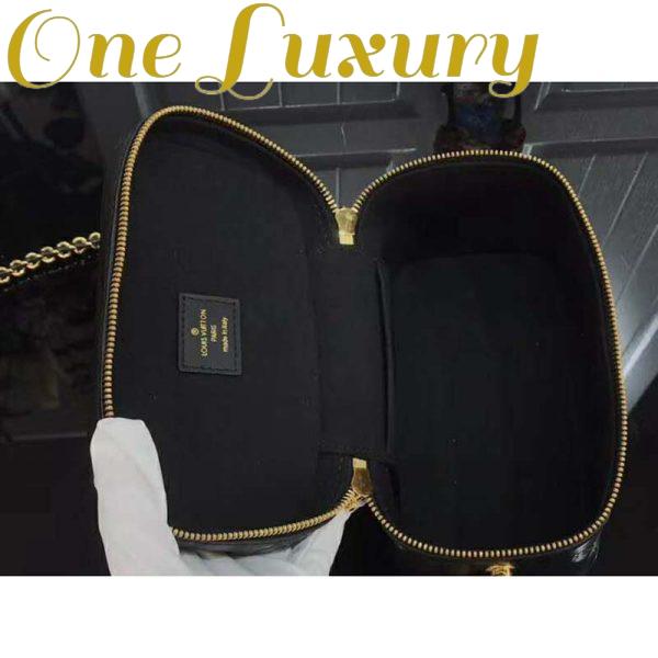 Replica Louis Vuitton LV Women Vanity PM Handbag Black Monogram-Embossed Lambskin 8