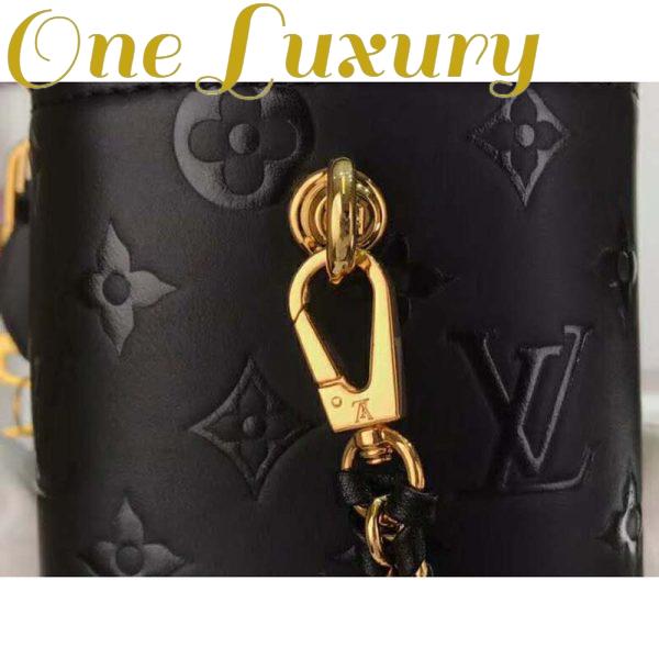 Replica Louis Vuitton LV Women Vanity PM Handbag Black Monogram-Embossed Lambskin 9