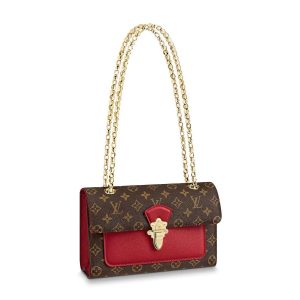 Replica Louis Vuitton LV Women Victoire Chain Bag in Monogram Coated Canvas and Cowhide Leather 2