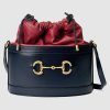 Replica Gucci GG Women Gucci 1955 Horsebit Bucket Bag in Textured Leather Bottom