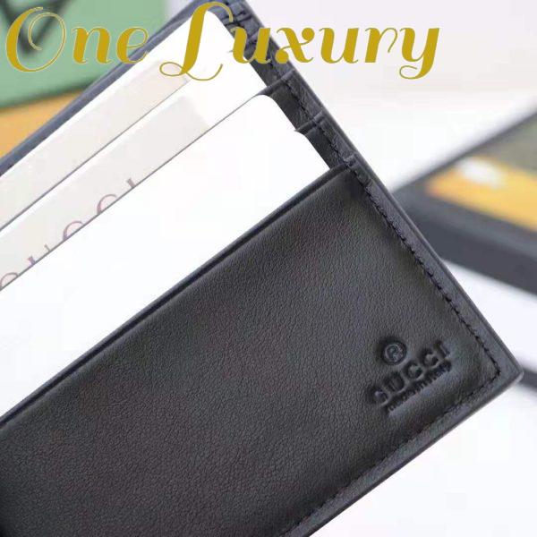 Replica Gucci GG Unisex Leather Wallet with Gucci Logo in Black Leather 8