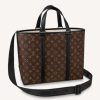 Replica Louis Vuitton LV Unisex WeekEnd Tote PM Monogram Macassar Coated Canvas Cowhide Leather