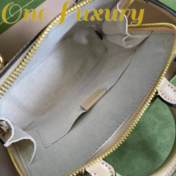 Replica Gucci GG Women Gucci Horsebit 1955 Mini Top Handle Bag Beige Leather 10