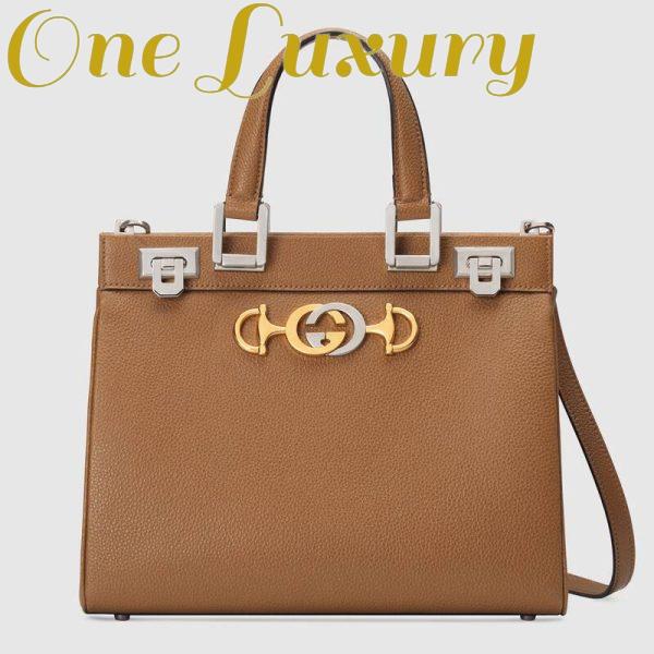Replica Gucci GG Women Gucci Zumi Grainy Leather Small Top Handle Bag 3