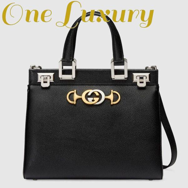 Replica Gucci GG Women Gucci Zumi Grainy Leather Small Top Handle Bag 5