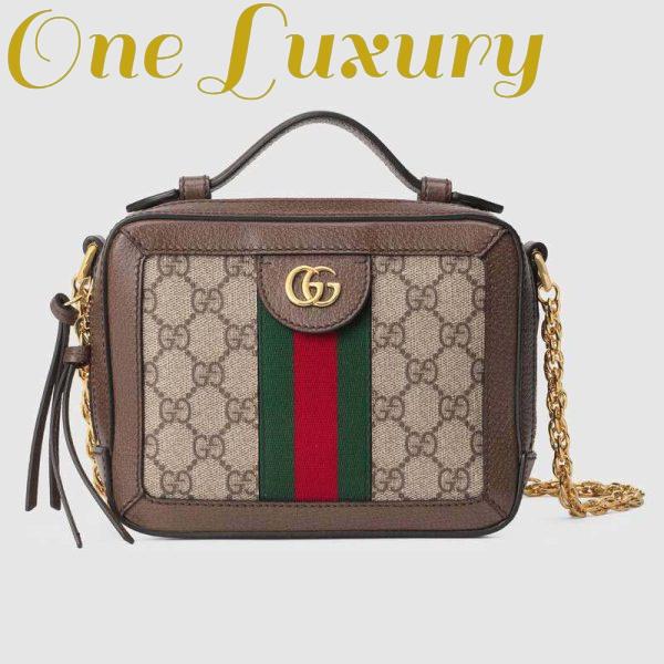 Replica Gucci GG Women Ophidia GG Mini Shoulder Bag Beige/Ebony Supreme 2