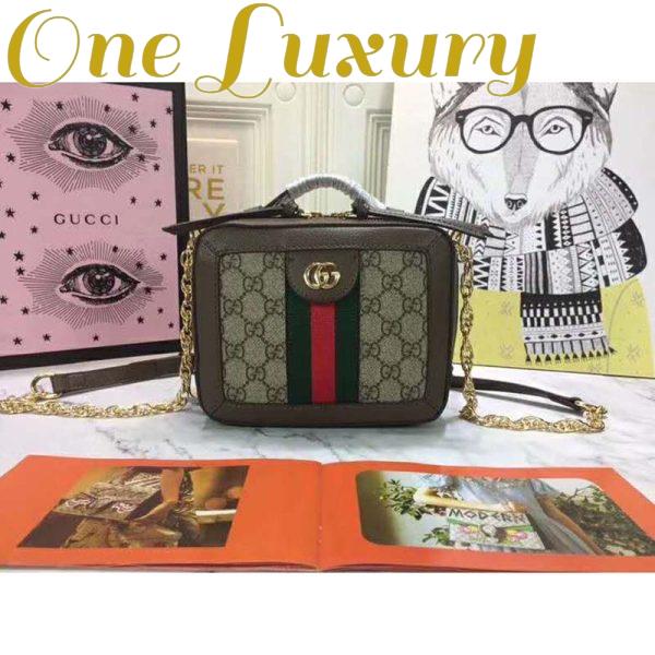 Replica Gucci GG Women Ophidia GG Mini Shoulder Bag Beige/Ebony Supreme 3