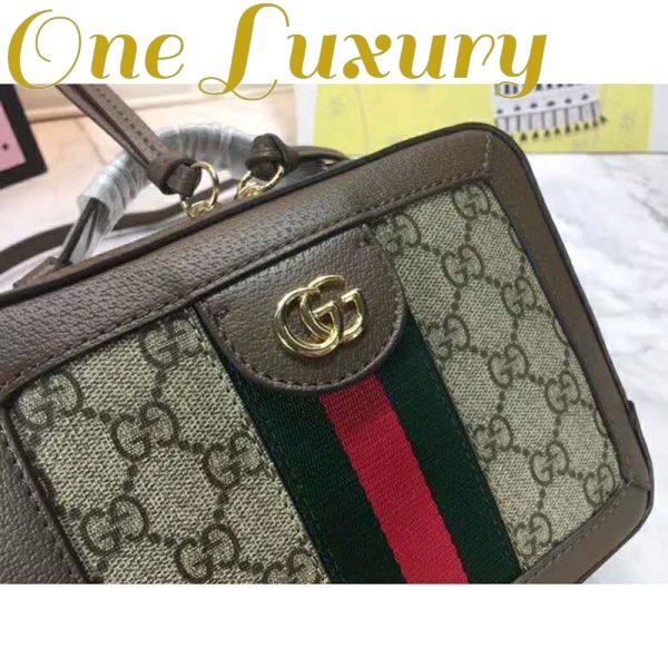 Replica Gucci GG Women Ophidia GG Mini Shoulder Bag Beige/Ebony Supreme 11