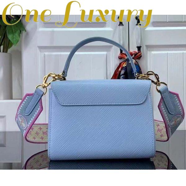 Replica Louis Vuitton LV Women Twist PM Bag Bleu Nuage Blue Epi Grained Leather 4