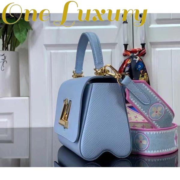 Replica Louis Vuitton LV Women Twist PM Bag Bleu Nuage Blue Epi Grained Leather 5