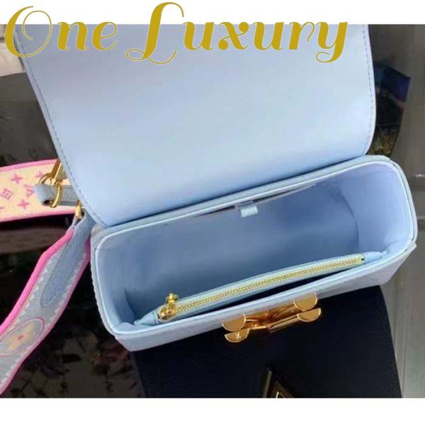 Replica Louis Vuitton LV Women Twist PM Bag Bleu Nuage Blue Epi Grained Leather 7