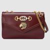 Replica Gucci GG Women Rajah Medium Shoulder Bag in Leather with Tiger Head