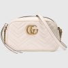 Replica Gucci GG Women GG Marmont Small Matelassé Shoulder Bag White Double G