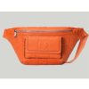 Replica Gucci Unisex GG Jumbo GG Belt Bag Orange Leather Zip Closure