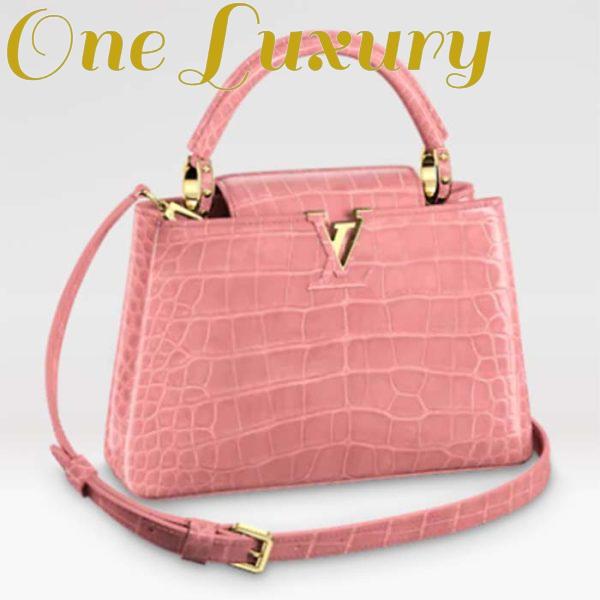 Replica Louis Vuitton LV Women Capucines BB Handbag Pink Crocodilien Brillant Savoir Faire 2