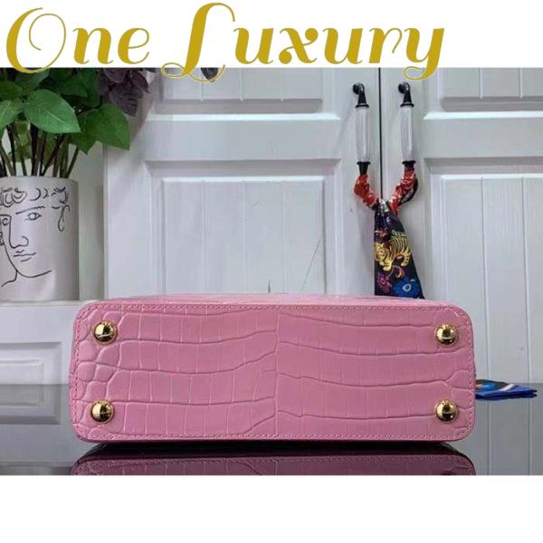 Replica Louis Vuitton LV Women Capucines BB Handbag Pink Crocodilien Brillant Savoir Faire 6