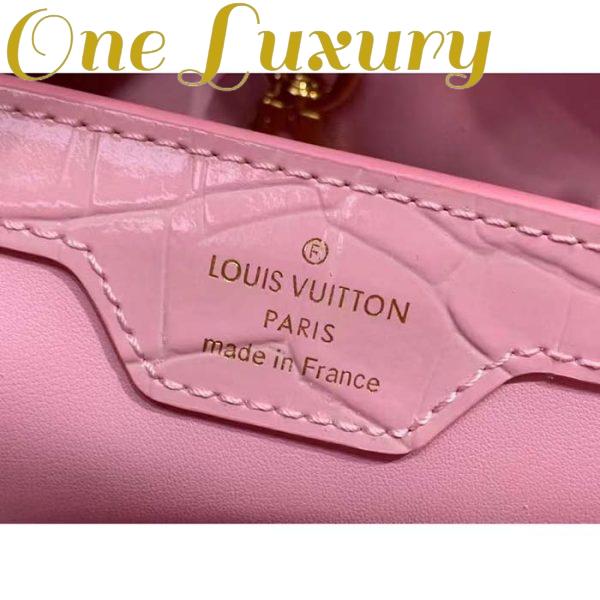 Replica Louis Vuitton LV Women Capucines BB Handbag Pink Crocodilien Brillant Savoir Faire 11