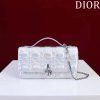 Replica Dior Women CD Miss Dior Mini Bag Silver Metallic Leather Lambskin