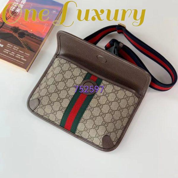 Replica Gucci Unisex Ophidia GG Small Belt Bag Beige Ebony GG Supreme Canvas Double G 7