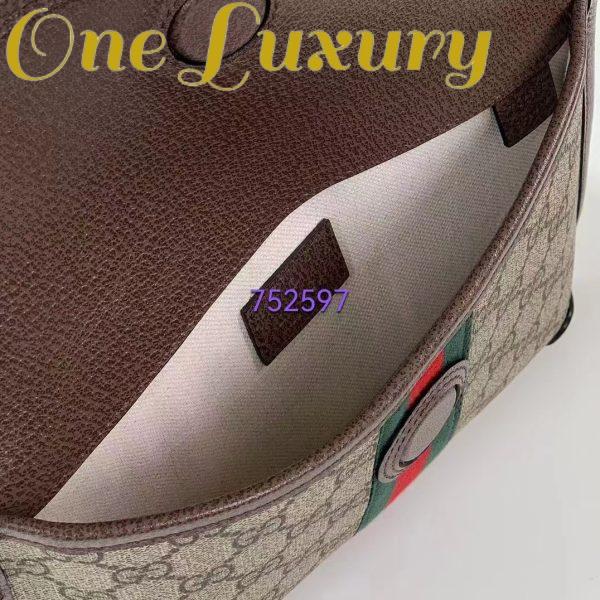 Replica Gucci Unisex Ophidia GG Small Belt Bag Beige Ebony GG Supreme Canvas Double G 10