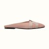 Replica Hermes Women Roxane Mule Shoes Pink
