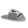 Replica Louis Vuitton LV Women Homey Flat Mule in Mink Fur-Grey