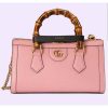 Replica Gucci Women GG Diana Small Shoulder Bag Pink Leather Double G