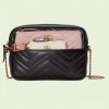Replica Gucci Women GG Double G Multi-Use Mini Bag Black Pink White Chevron Matelassé Leather