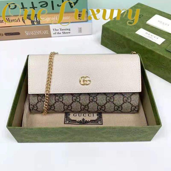 Replica Gucci Women GG Marmont Continental Wallet Beige and Ebony GG Supreme Canvas 3