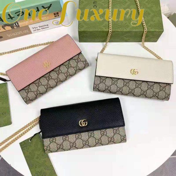 Replica Gucci Women GG Marmont Continental Wallet Beige and Ebony GG Supreme Canvas 8