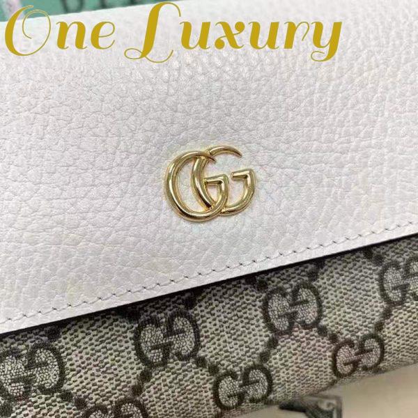Replica Gucci Women GG Marmont Continental Wallet Beige and Ebony GG Supreme Canvas 9