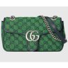 Replica Gucci Women GG Marmont Multicolor Small Shoulder Bag Green Double G
