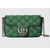 Replica Gucci Women GG Marmont Multicolor Super Mini Bag Green Double G