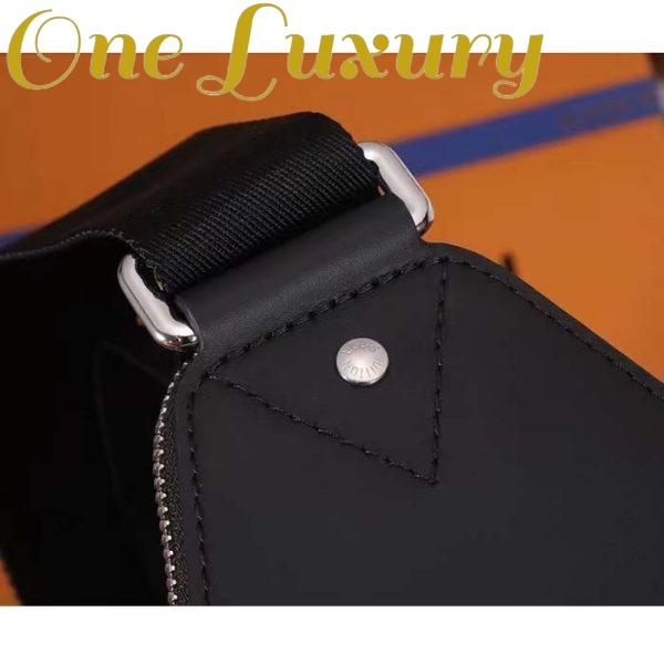 Replica Louis Vuitton LV Unisex Avenue Sling Bag Black Damier Infini Cowhide Leather 7